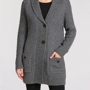 UGG Lillie Cable Knit Cardigan – Slouchy Fit – Gray – Size S spring cardigan
